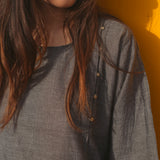 KIMONO SHIRT, GREY - SAAKI