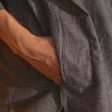 KIMONO SHIRT, GREY - SAAKI