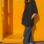 KIMONO SHIRT, BLACK - SAAKI