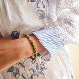 BOTANIC BLOCK PRINT DRESS, BLUE // WHITE - SAAKI