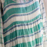 STRIPE MAXI DRESS, GREEN/WHITE - SAAKI