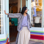STRIPE BLAZER, GREY - SAAKI
