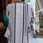 STRIPE BLAZER, GREY - SAAKI