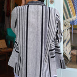 STRIPE BLAZER, GREY - SAAKI