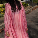 MUSLIN SHIRT DRESS, PINK SILK - SAAKI