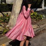 MUSLIN SHIRT DRESS, PINK SILK - SAAKI