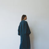 JASMINE DRESS, BLUE PINSTRIPE COTTON
