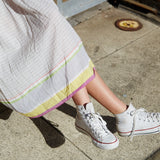 STRIPE SLIP DRESS, WHITE - SAAKI