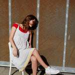 STRIPE SLIP DRESS, WHITE - SAAKI