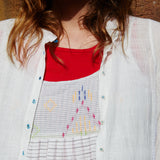STRIPE SLIP DRESS, WHITE - SAAKI