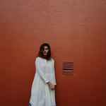 SHEER PLEAT DRESS, ECRU - SAAKI