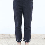 KHADI TROUSERS, BLACK HANDWOVEN - SAAKI