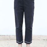 KHADI TROUSERS, BLACK HANDWOVEN - SAAKI
