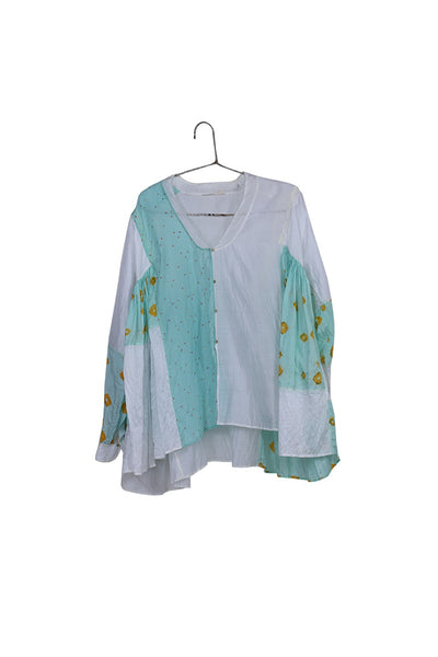 LILA OVERLAY, PATCHWORK COTTON SILK