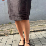 LILA SKIRT, BROWN ORGANZA