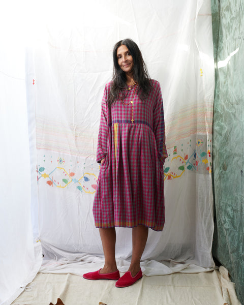 SEEMA DRESS, MULTI COLOR WOOL