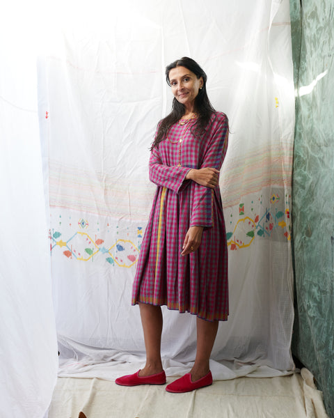 SEEMA DRESS, MULTI COLOR WOOL