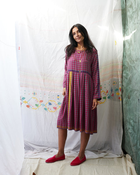 SEEMA DRESS, MULTI COLOR WOOL