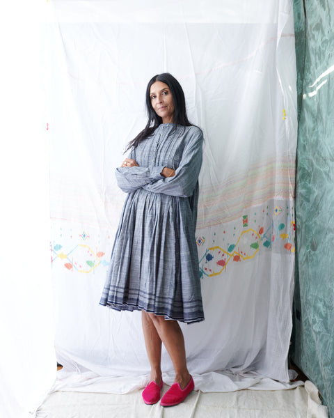 AJE SHIRT DRESS, GREY COTTON