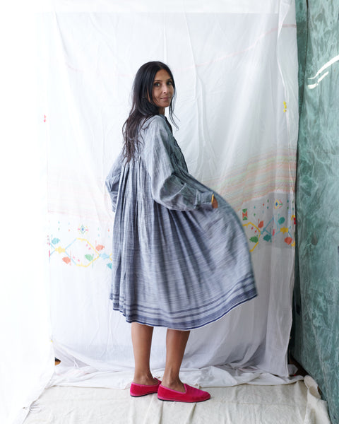 AJE SHIRT DRESS, GREY COTTON