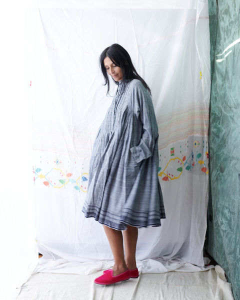 AJE SHIRT DRESS, GREY COTTON