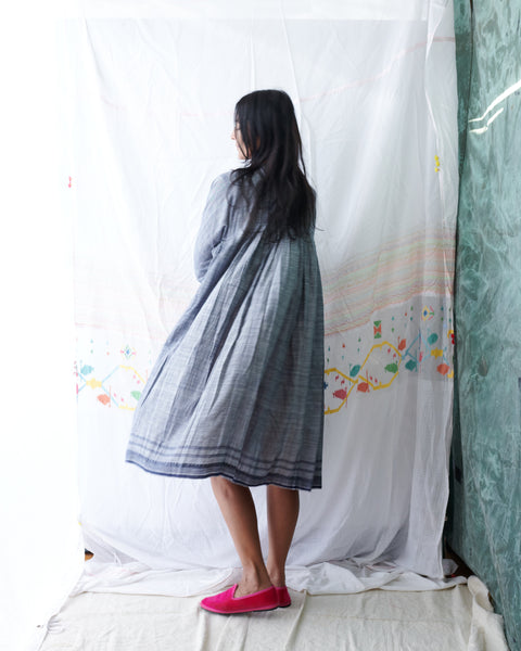 AJE SHIRT DRESS, GREY COTTON