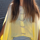 SUN CAPE, YELLOW // IVORY OMBRE CUPRO