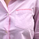 ROSE SHIRT,  PINK COTTON POPLIN