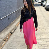 OPAL SWING DRESS // WATERMELON PINK SILK