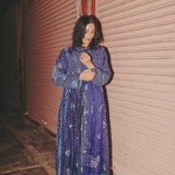CARINA COAT DRESS, INDIGO BANDHINI TIE&DYE COTTON