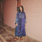 CARINA COAT DRESS, INDIGO BANDHINI TIE&DYE COTTON