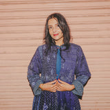 CARINA COAT DRESS, INDIGO BANDHINI TIE&DYE COTTON