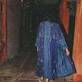 CARINA COAT DRESS, INDIGO BANDHINI TIE&DYE COTTON