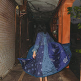 CARINA COAT DRESS, INDIGO BANDHINI TIE&DYE COTTON