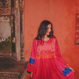 PEONY DRESS, FUCHSIA SILK