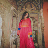 PEONY DRESS, FUCHSIA SILK