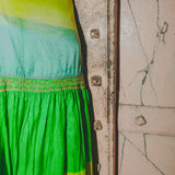 BASIL DRESS, LIME GREEN SILK