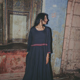 AQUILA STITCH DRESS, BLACK WOOL