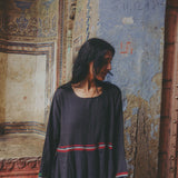 AQUILA STITCH DRESS, BLACK WOOL