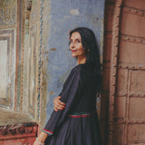 AQUILA STITCH DRESS, BLACK WOOL