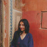 MINAR  DRESS, INDIGO COTTON