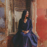 MINAR  DRESS, INDIGO COTTON