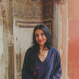 MINAR  DRESS, INDIGO COTTON