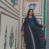 URSULA  DRESS, INDIGO COTTON