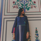 URSULA  DRESS, INDIGO COTTON
