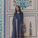 URSULA  DRESS, INDIGO COTTON