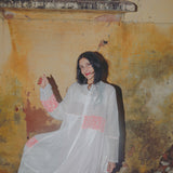JASPER DRESS, IVORY // PINK EMBROIDERY COTTON