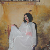 JASPER DRESS, IVORY // PINK EMBROIDERY COTTON