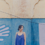STORM SLIP, COBALT BLUE COTTON