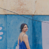 STORM SLIP, COBALT BLUE COTTON